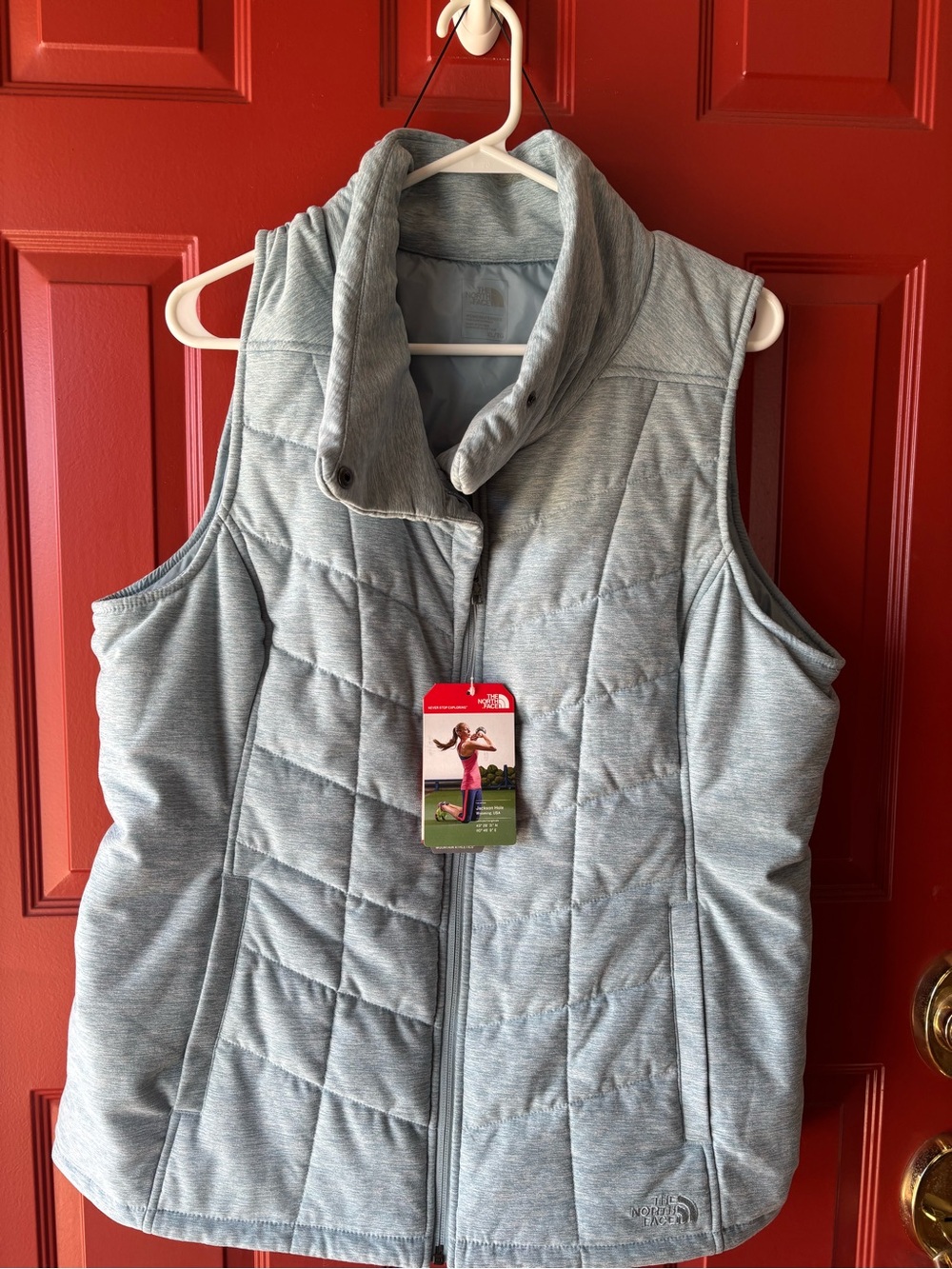 The North Face Women's Heather Gray Quilted Insulated Vest